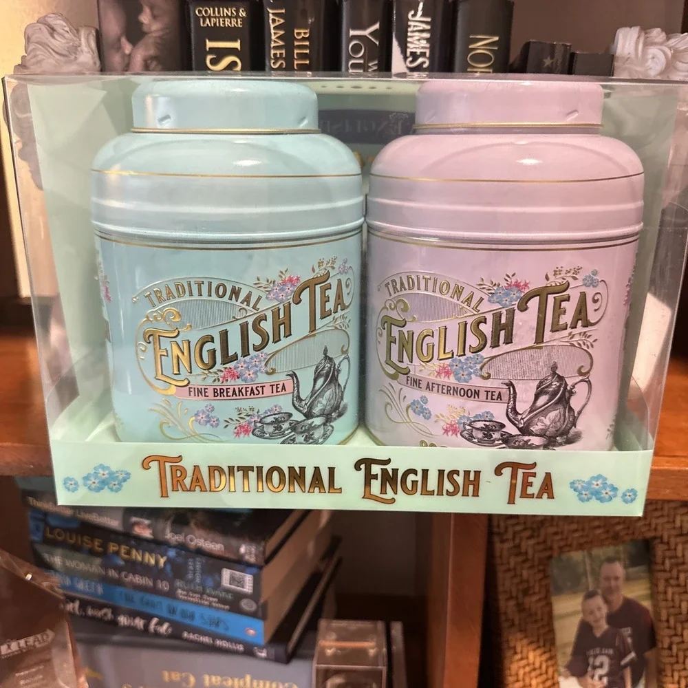 English Afternoon & Breakfast Victorian Vintage Tin Set‎ 160 Teabags